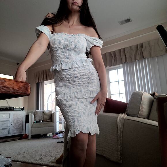 Mable Smocked Tiered Dress Sz S - Picture 2 of 6